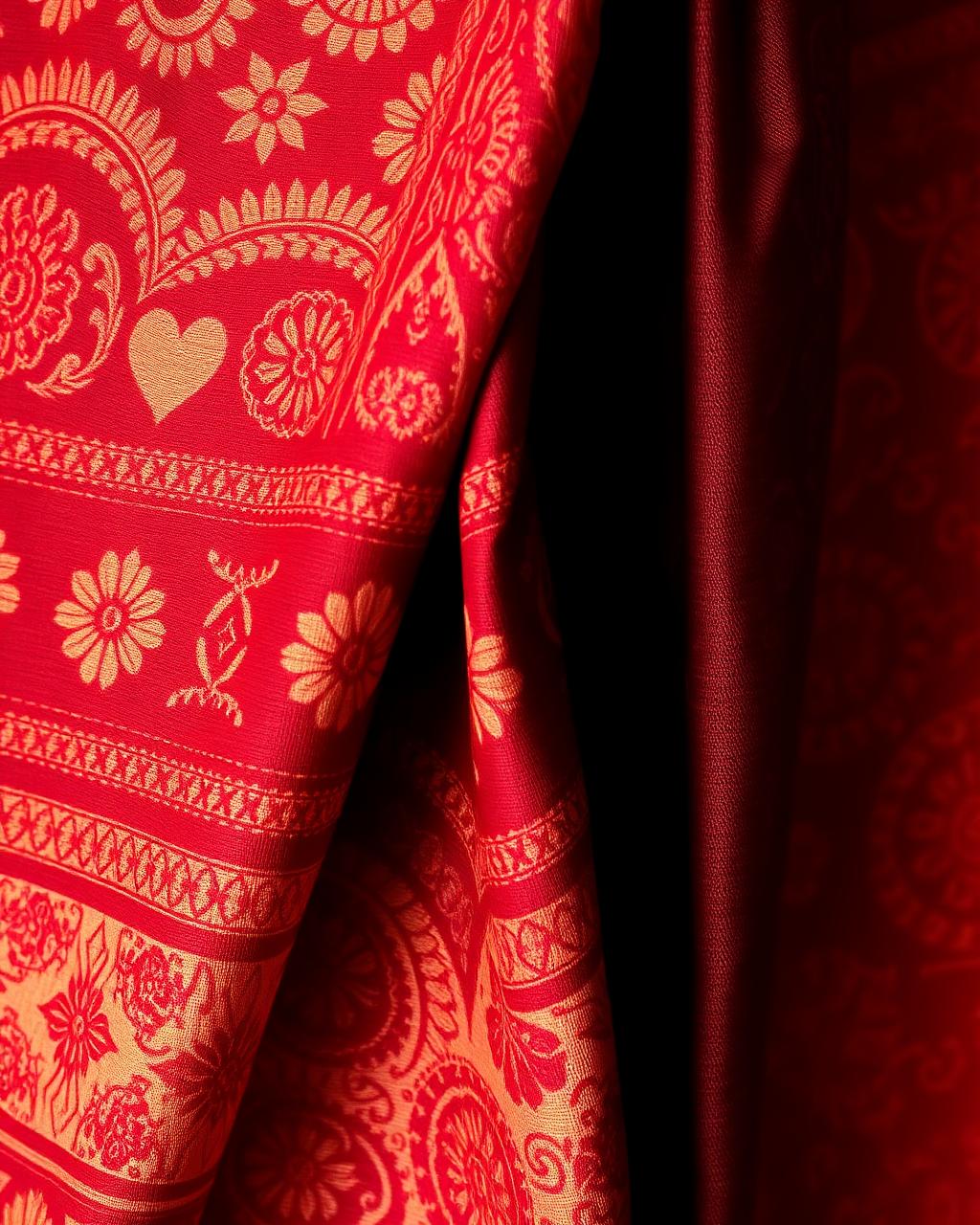 Batik saree weave detail